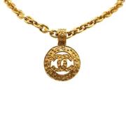 Chanel Vintage Pre-owned Metall chanel-smycken Yellow, Dam