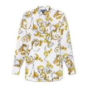 Versace Jeans Couture Skjorta med Outline Barocco tryck White, Dam