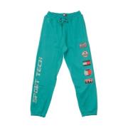 Tommy Hilfiger Sportiga Fleece Tracksuit Byxor i Teal Blue Blue, Herr