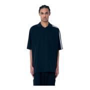 Y-3 Signatur Tre Ränder Polo Skjorta Black, Herr