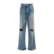 MM6 Maison Margiela Indigo Blå Stenvättad Rippjeans Blue, Herr