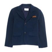 Trussardi Sammet Jacka med Breda Ränder Blue, Unisex