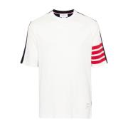 Thom Browne Randig Crew Neck T-shirts och Polos White, Herr