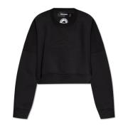 Dsquared2 Sweatshirt med logotyp Black, Dam