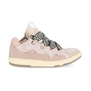 Lanvin Rosa Sneakers med Andningsbar Detalj Pink, Dam