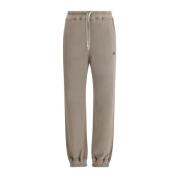 Moncler Sweatpants med plyschinteriör i joggerstil Brown, Dam