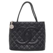 Chanel Vintage Pre-owned Laeder totevskor Black, Dam