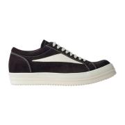 Rick Owens Retro Sneakers i bomull med mockadetaljer Brown, Herr