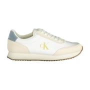 Calvin Klein Vit Polyester Sneaker med Sula White, Herr