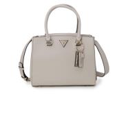 Guess Soho Satchel Handväska Beige Beige, Dam