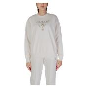 Guess Tryckt Slip-On Sweatshirt White, Dam