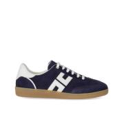 Elisabetta Franchi Marinblå och Elfenben Logo Sneaker Blue, Dam