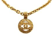 Chanel Vintage Pre-owned Metall halsband Yellow, Dam