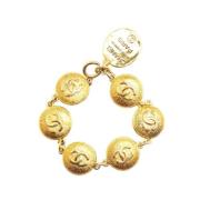 Chanel Vintage Pre-owned Metall halsband Yellow, Dam