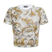 Versace Jeans Couture T-shirt med logotyp Multicolor, Dam