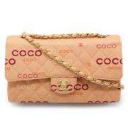 Chanel Vintage Pre-owned Canvas axelremsvskor Pink, Dam