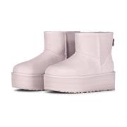 UGG Velour Platform Boots med Eleganta Detaljer Pink, Dam