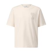 Ami Paris T-shirt med broderat logotyp Beige, Herr