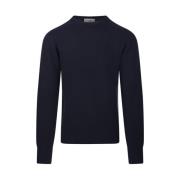 Officine Générale Mörkblå Seamless Sweater Blue, Herr