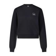 Adidas by Stella McCartney Logo Cropped Sweater Oversize Mjukt Tyg Bla...