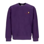 Carhartt Wip Script Sweat Crewneck Sweatshirt Purple, Herr