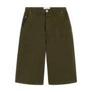 Ami Paris Långa Shorts med Knappar Green, Herr