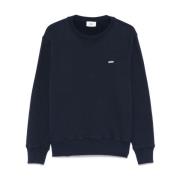 Autry Ribbstickad Sweatshirt med Rund Hals Blue, Herr