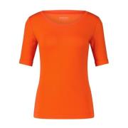 Marc Cain Rullad Ärm T-shirt Orange, Dam