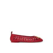 Tory Burch Eleganta Ballettflats för Kvinnor Red, Dam