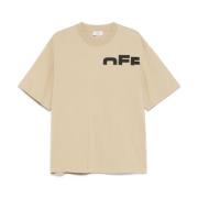 Off White Beige Crew Neck T-shirts och Polos Beige, Herr