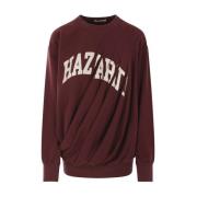 Undercover Bordeaux Hazard Print Sweater Red, Dam