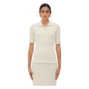 Bottega Veneta Vit Ull Button-Up Skjorta White, Dam