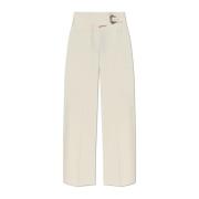 Versace Jeans Couture Byxor med bälte Beige, Dam