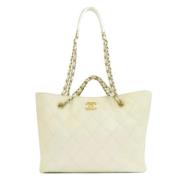 Chanel Vintage Pre-owned Laeder totevskor White, Dam