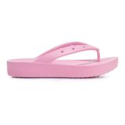 Crocs Klassiska Plattform Sandaler Pink, Dam