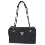 Chanel Vintage Pre-owned Laeder axelremsvskor Black, Dam