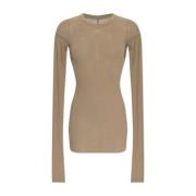 Rick Owens Räfflad topp Rib Beige, Dam