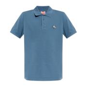 Kenzo Polo med logopatch Blue, Herr