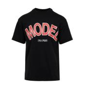 Philippe Model Svart Vattentryck Jersey T-shirt Black, Herr