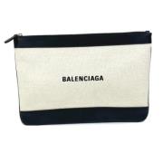 Balenciaga Vintage Pre-owned Canvas kuvertvskor Beige, Dam