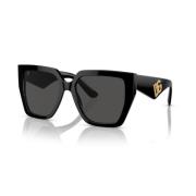 Dolce & Gabbana Fyrkantiga Oversized Solglasögon med DG Crossed Logo B...