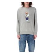 Polo Ralph Lauren Bear Crewneck Sweater Gray, Herr