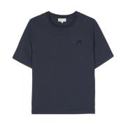 Maison Kitsuné Blå Logo T-shirt och Polo Blue, Dam