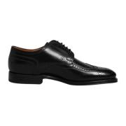 Dolce & Gabbana Svarta Läder Wingtip Formella Skor Black, Herr