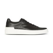 Balmain B-Court tränare i kalvskinn Black, Herr