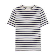 Jil Sander Randig Bomull T-shirts och Polos White, Dam