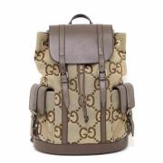 Gucci Vintage Pre-owned Canvas ryggsckar Beige, Dam