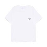 Moschino Vit Bröstficka Crew Neck T-shirt White, Herr