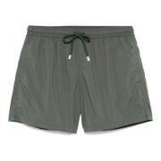 Fedeli Polyester Badshorts med Elastiskt Bälte Green, Herr