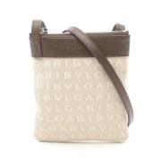 Bvlgari Vintage Pre-owned Canvas axelremsvskor Beige, Dam